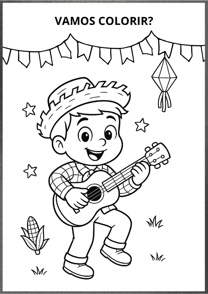 Desenhos festa junina para colorir e imprimir para imprimir e colorir - imagem 9